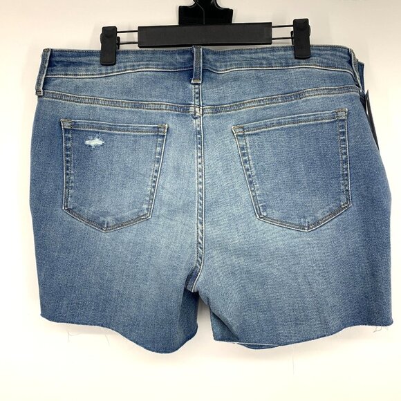 Isabel Maternity Shorts Under Belly Midi Blue Jean Denim Stretch - Picture 8 of 12